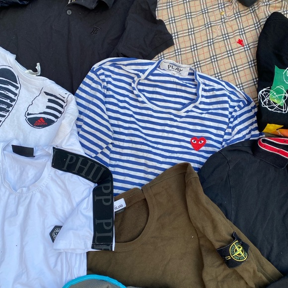 Lot of 9 Designer Clothing Items - Burberry, Bape, Stone Island, Patagonia XL - Picture 4 of 10
